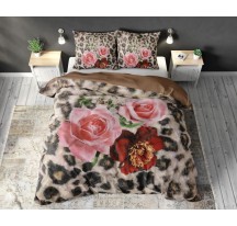 Párducmintás virágos ágynemű