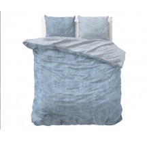 Mosott pamut kék flanel ágynemű
