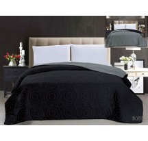 Fekete-szürke ágytakaró